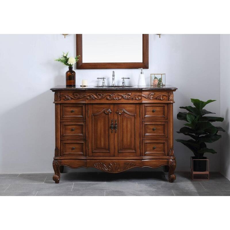 Elegant Lighting VF38848 Oakland 48" Free Standing Single Basin Vanity