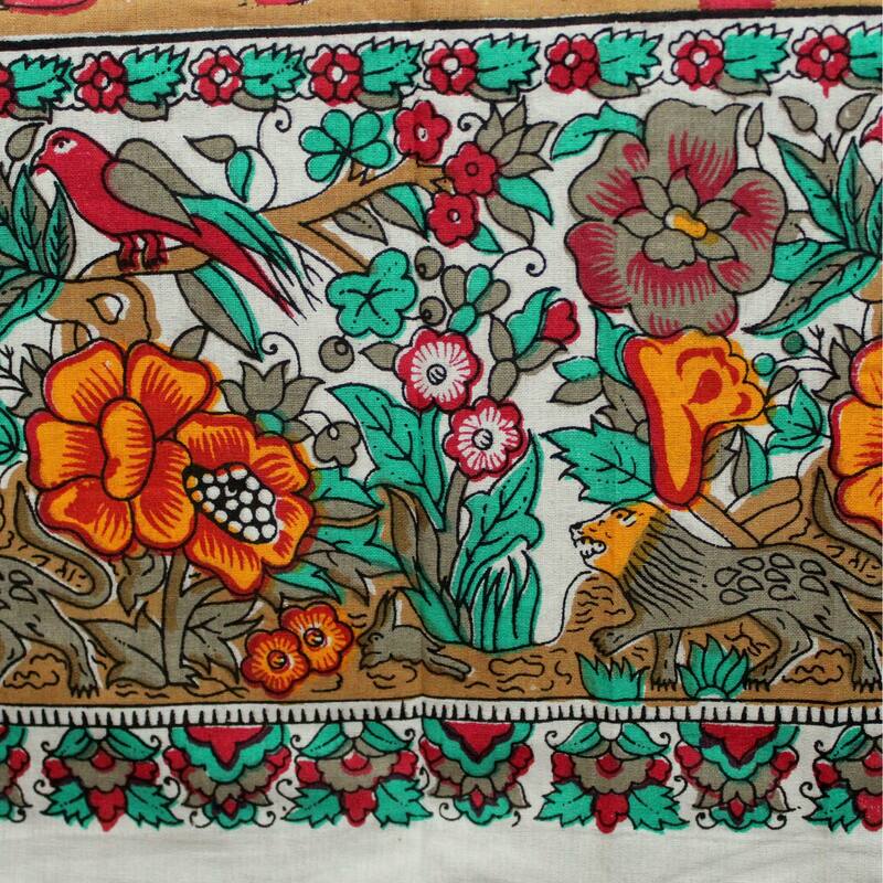 Vibrant Cotton Floral Tree Of Life Tablecloth Collection