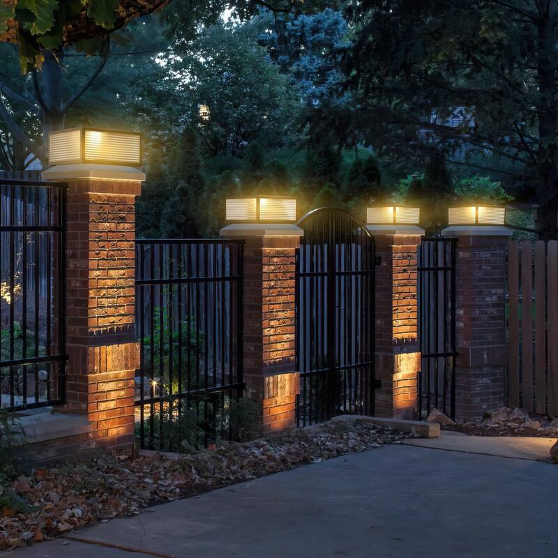 11.8" Solar Powered Post Cap Lights Pillars Light