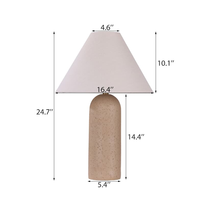 Ceramic Table Lamp with Drum Linen Shade