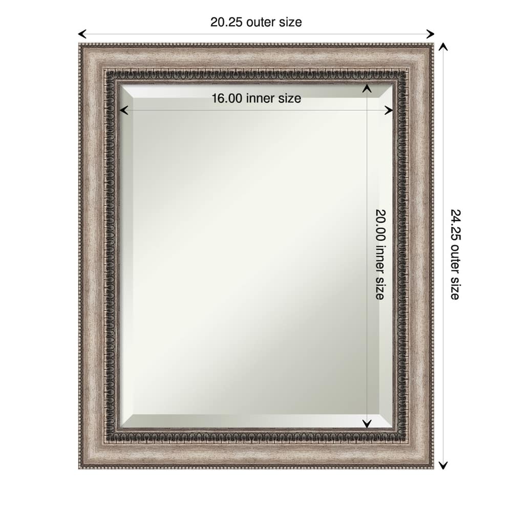 Beveled Wall Mirror - Lyla Ornate Silver Frame - Lyla Ornate Silver