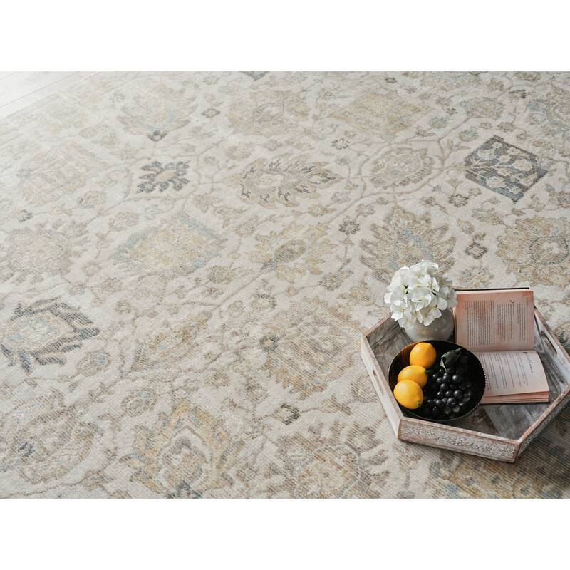 Artisan Handmade Wool/Nylon in Ivory Area Rug