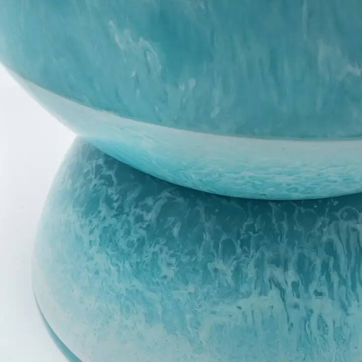 Decorative Table Top Blue Vase-13X17"