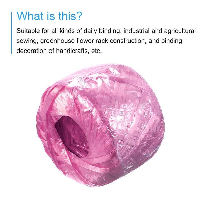 Polyester Nylon Plastic Rope Twine Household Bundled for Packing ,100m Pink 1Pcs