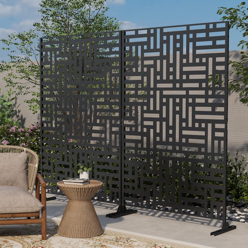 Outdoor Pattern Privacy Metal Screen Patio Garden Fence Panel