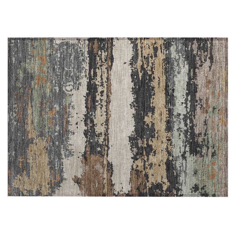 Machine Washable Indoor/ Outdoor Modern Buena Chantille Rug