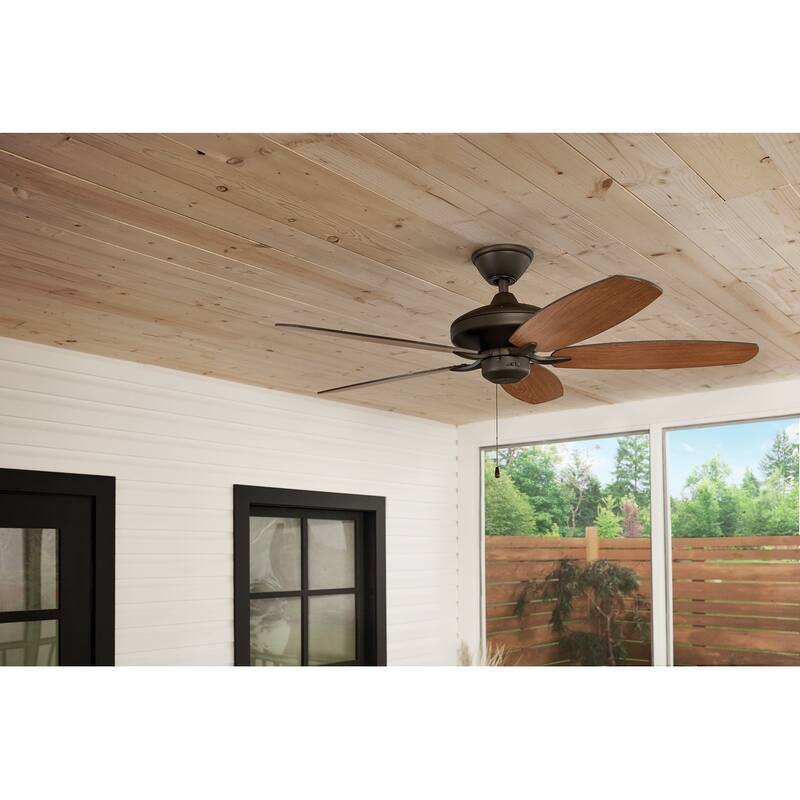 Kichler Renew Patio 52 inch Ceiling Fan Satin Natural Bronze with Reversible Blades