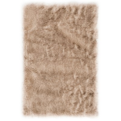 SAFAVIEH Faux Sheep Skin Toya Shag Solid Rug