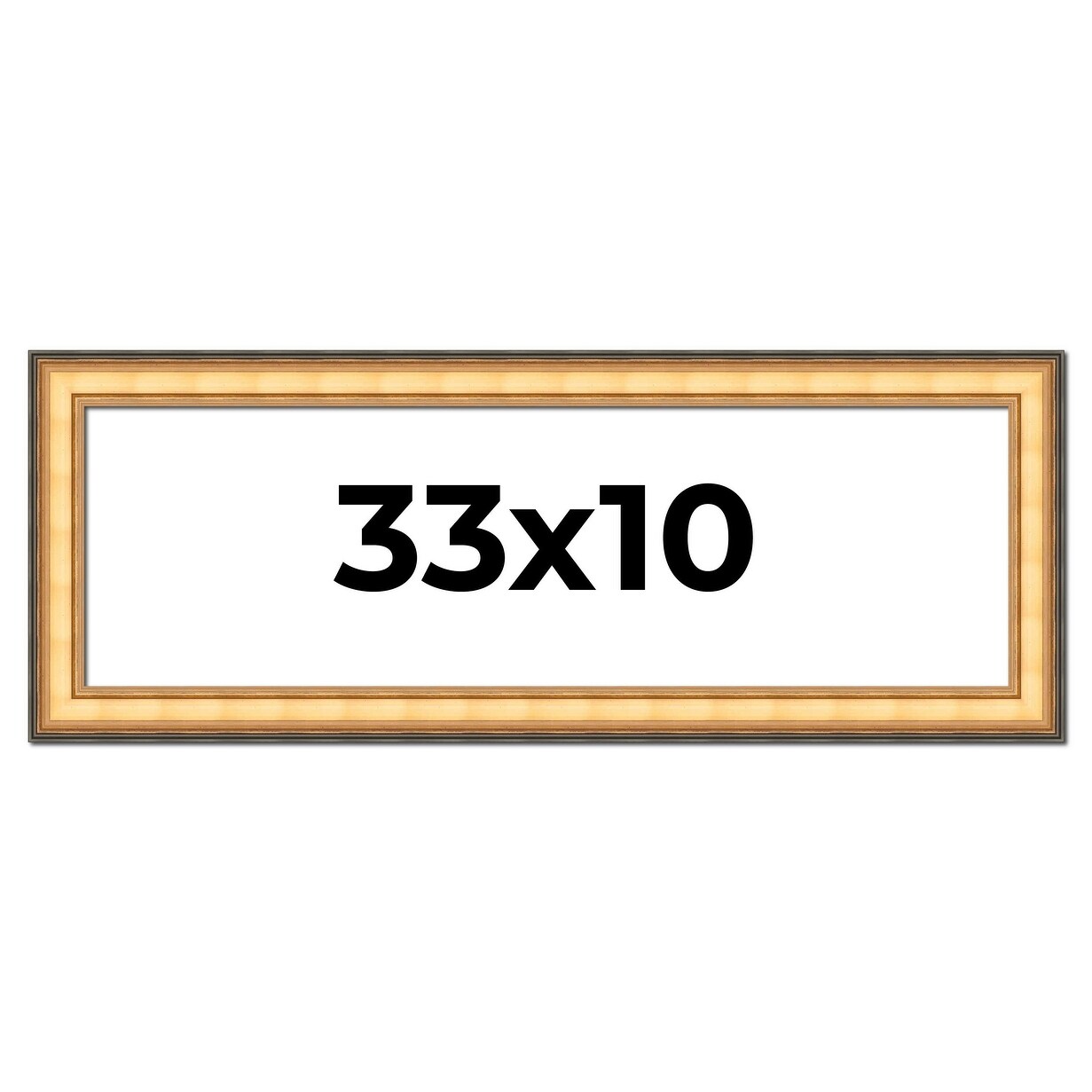 33x10 Frame Gold Plein Aire Solid Wood Picture Frame Width 2 Inches |