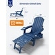 preview thumbnail 48 of 52, WINSOON Set of 2 HIPS Folding Adirondack Chair with Adjustable Backrest and Retractable Ottoman