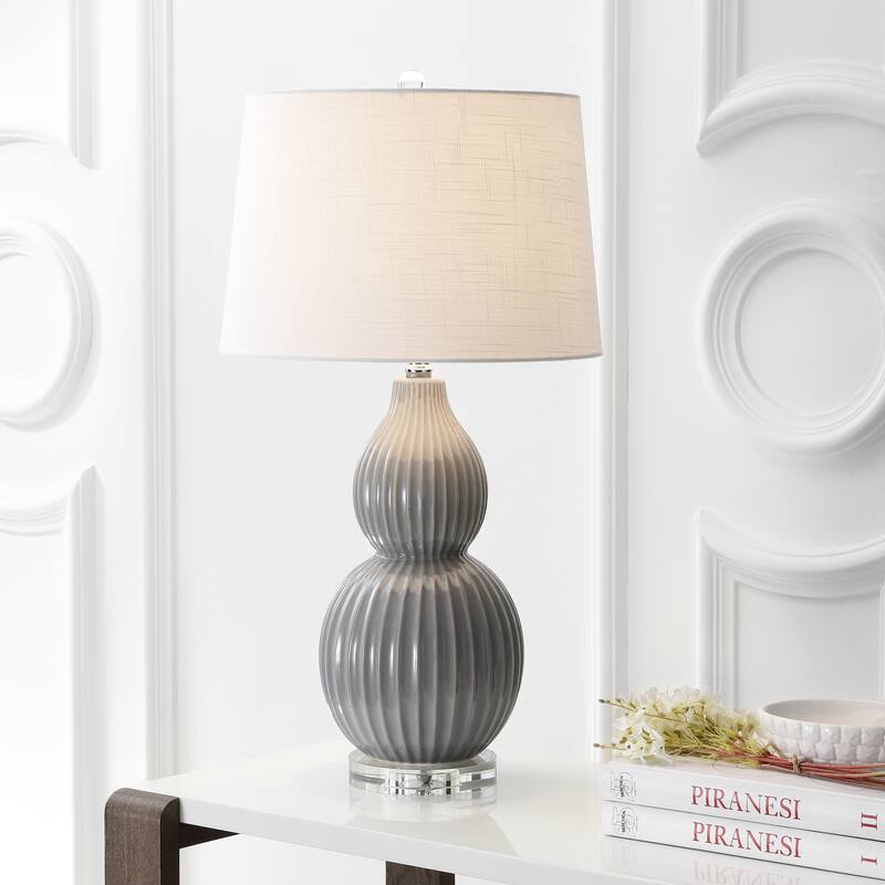 Dylan 28.25" Ceramic LED Table Lamp, Cream by JONATHAN Y