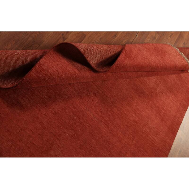 Modern Gabbeh Oriental Rug Hand-Knotted Wool Carpet - 5'0" x 6'6"