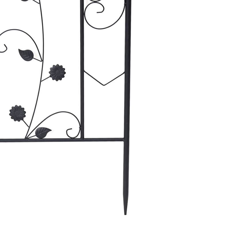 Tall Decorative Garden Fences Metal Garden Trellis Climbing (Set of 2) - 19.7x82.7 inch