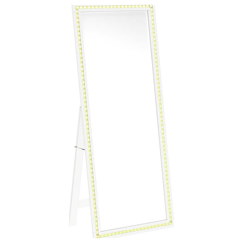 Windrose 28 x 67 Inch Tempered LED Standing Mirror