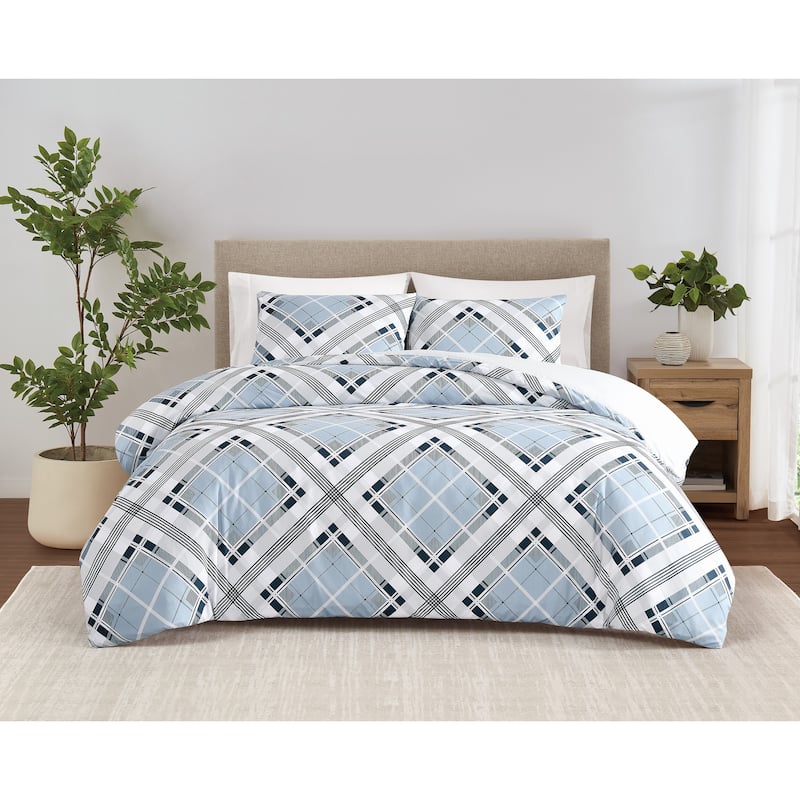 Truly Soft Lars Plaid 3 Piece Duvet Set