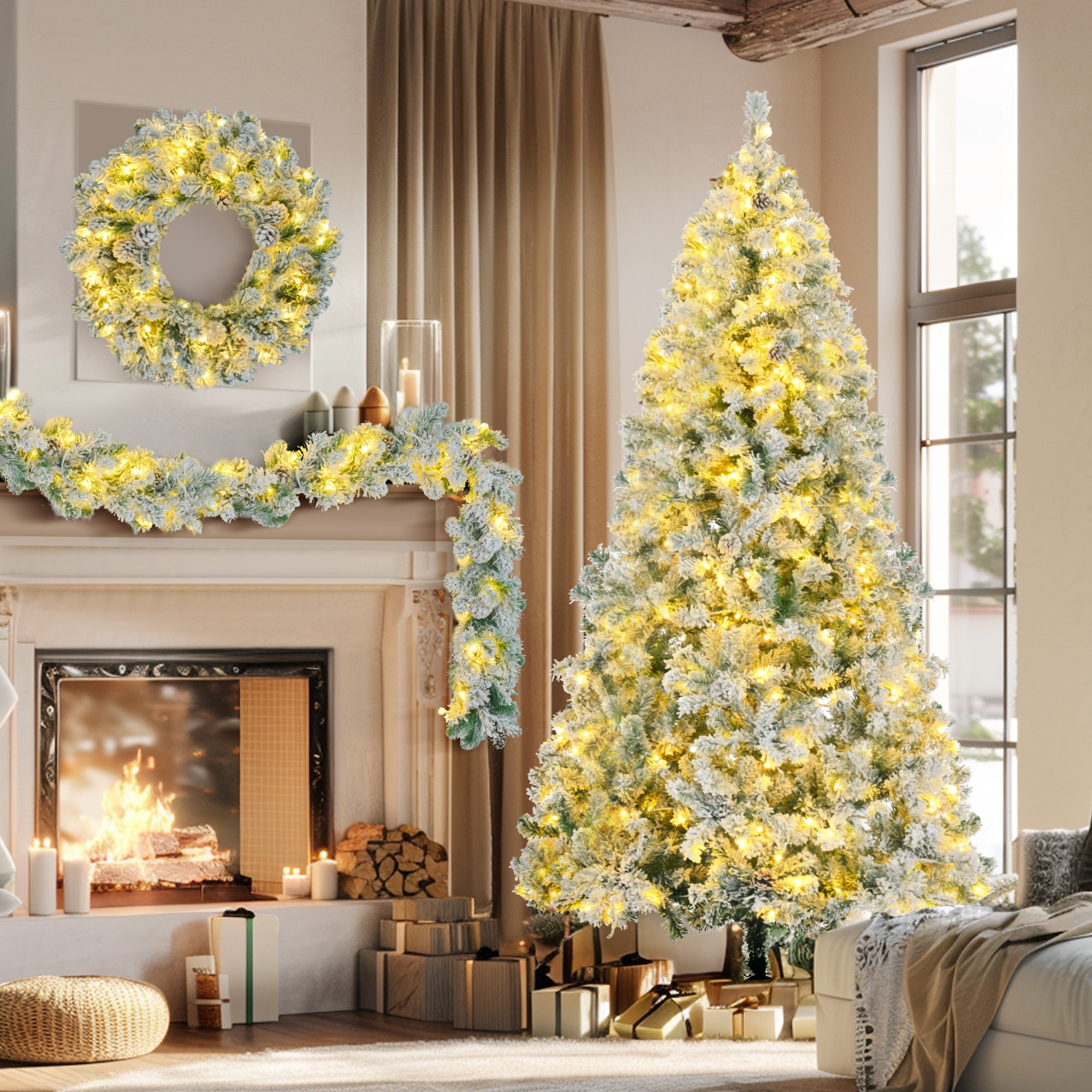 Complete-Snow-Flocked-6FT-Tree