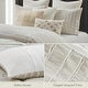 preview thumbnail 70 of 89, Madison Park Signature Essence Oversized Cotton Clipped Jacquard Comforter Set with Euro Shams and Throw Pillows