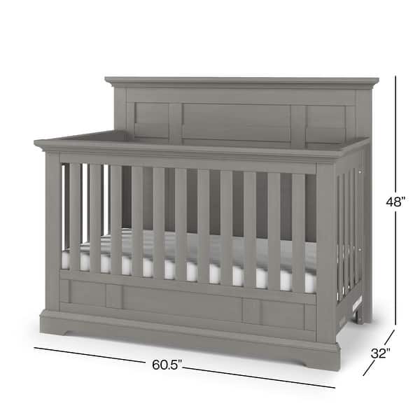 dimension image slide 0 of 2, Jordyn Flat Top 4-in-1 Convertible Crib