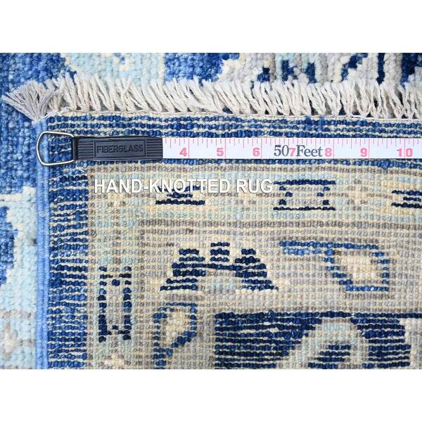 Dodger and Duke Blue Vegetable Dyes Hand Knotted Soft and Vibrant Wool