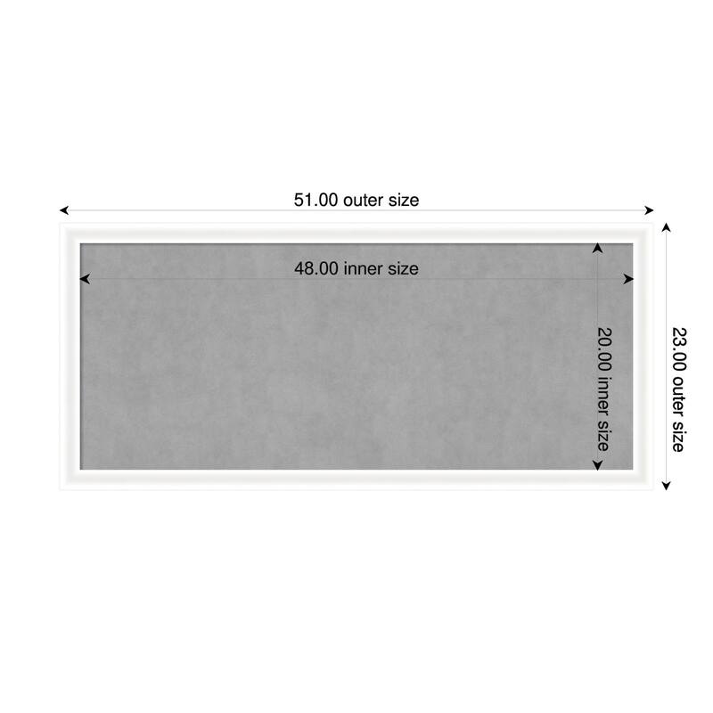 Amanti Art Oliver Black Narrow Framed - 51 x 23 in - Oliver White Narrow