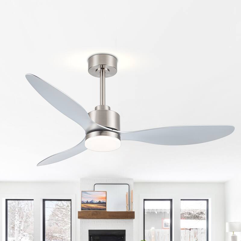 52 Inch LED Ceiling Fan with Lights Remote(3-Blade)
