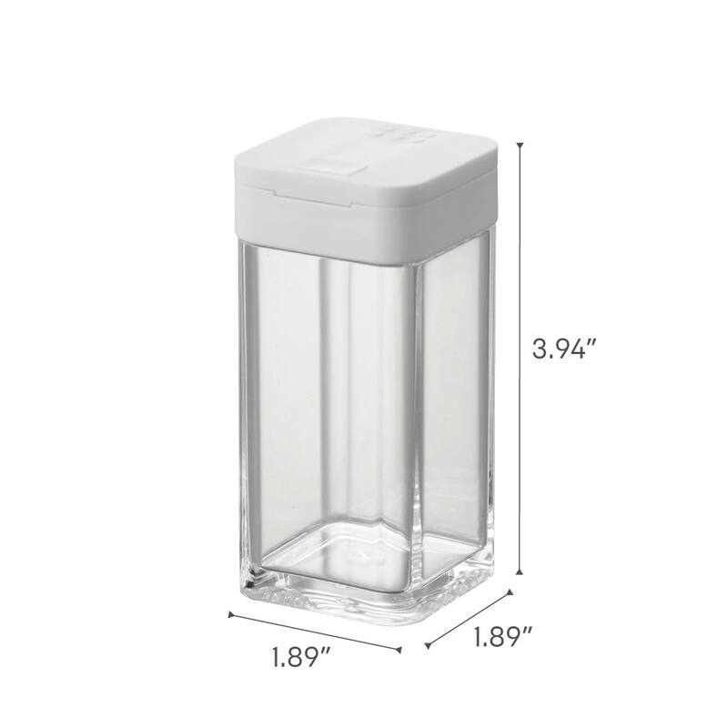 Yamazaki Home Spice Jar, Plastic - L 1.89 x W 1.89 x H 3.94 inches