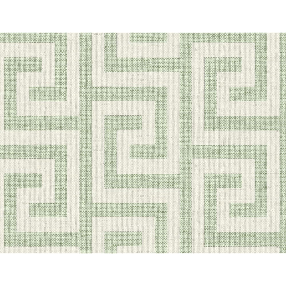 Lillian August Luna Retreat Greek Key Embossed Vinyl Unpasted Wallpaper
