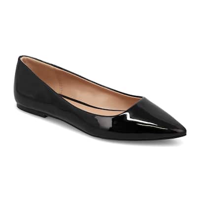 MIA Avi Pointed-Toe Faux Leather Flat