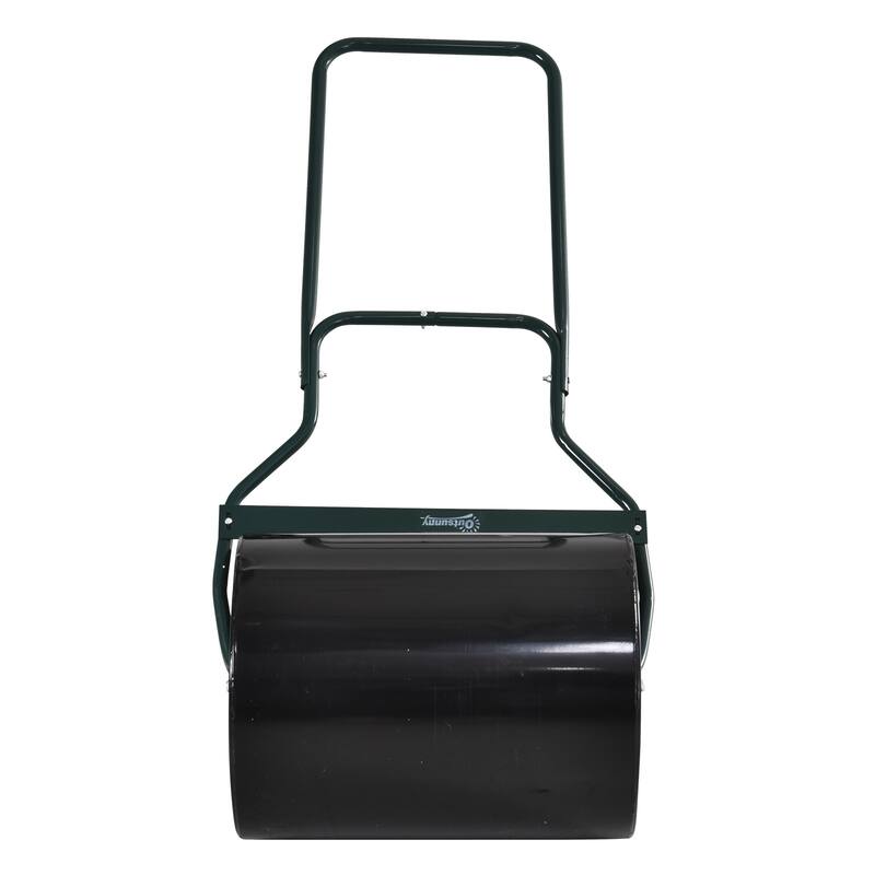 Outsunny 132 lbs. Combination Lawn Roller Push or Tow Filled with Sand or Water, Perfect for the Garden, Backyard