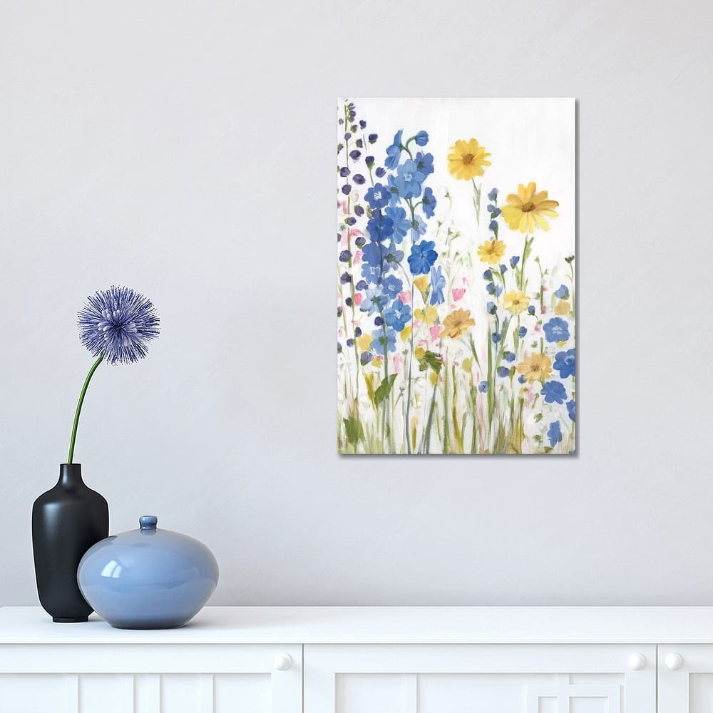 iCanvas "Periwinkle Wildflowers I" by Sandra Iafrate Canvas Print