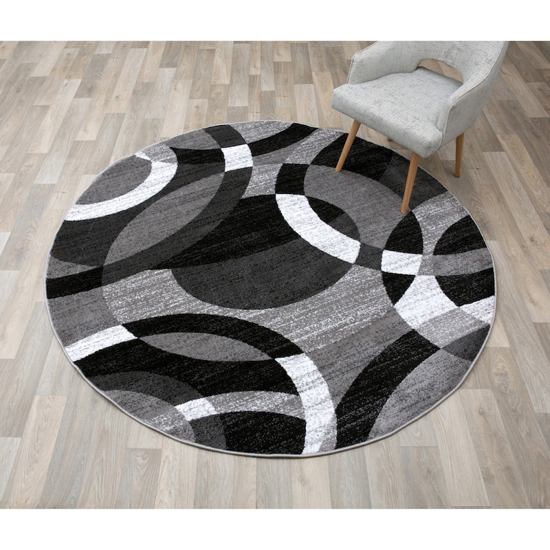 World Rug Gallery Geometric Circles Area Rug