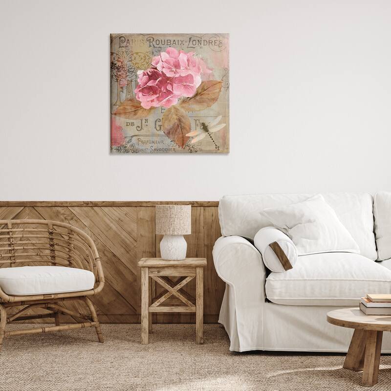 Stupell Vintage French Hydrangea Canvas Wall Art Design By Sasha