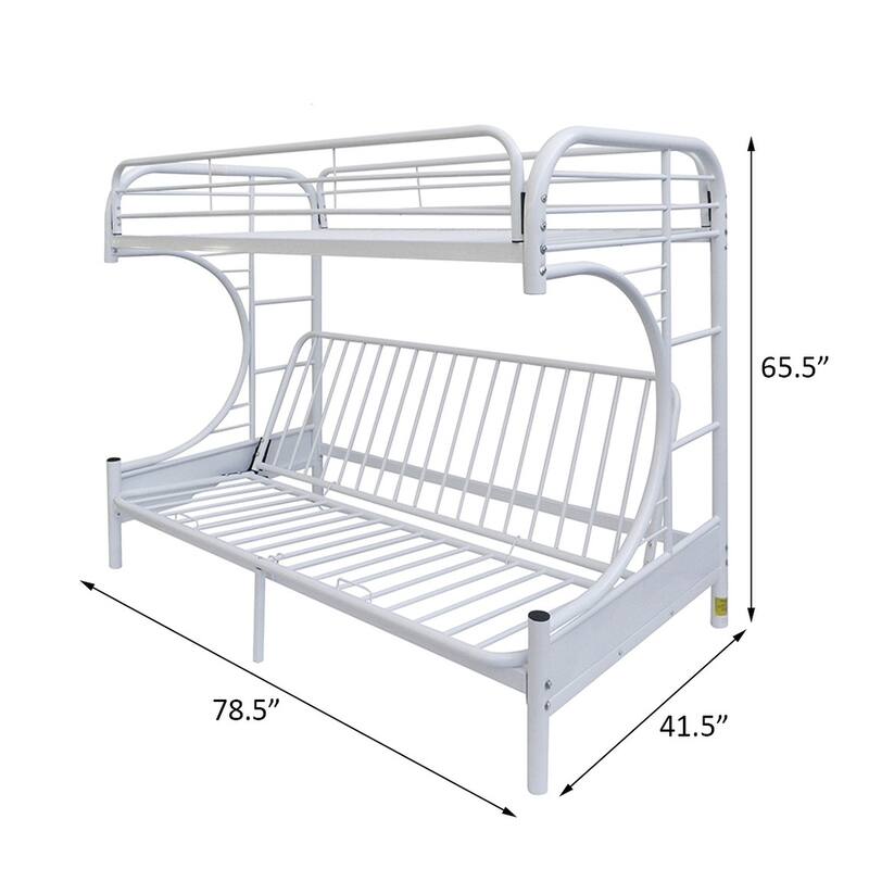 Lunar Twin/Full Bunk Bed with 2 Side Ladders