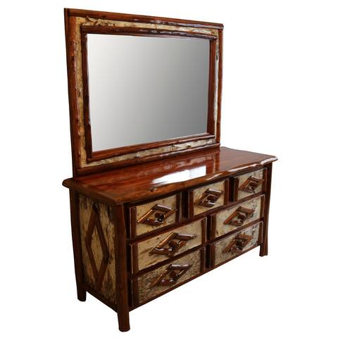 Adirondack Collection - 7-Drawer Dresser and Mirror
