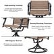 preview thumbnail 8 of 16, Brown Swivel Textilene and Iron Outdoor Patio Chairs with Powder-coated Finish