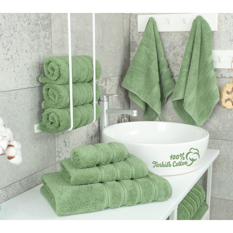 American Soft Linen 6 Piece Turkish Cotton Bath Towel Set
