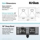 preview thumbnail 5 of 24, KRAUS Standart PRO Stainless Steel 33 in 60/40 Undermount Kitchen Sink