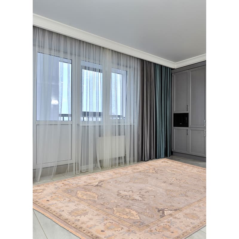 ECARPETGALLERY Hand-knotted Jules Serapi Grey Wool Rug - 8'0 x 9'10