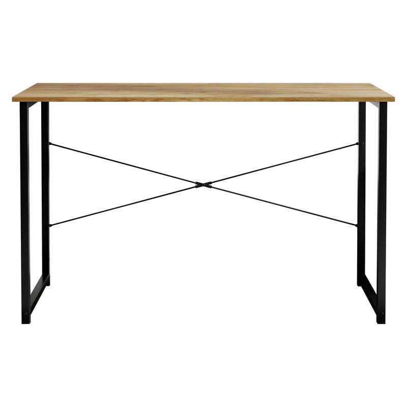 CraftPorch Modern 47-Inch Metal Computer Desk - Light Oak