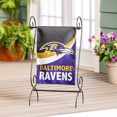 Baltimore Ravens Burlap Flag Garden Size