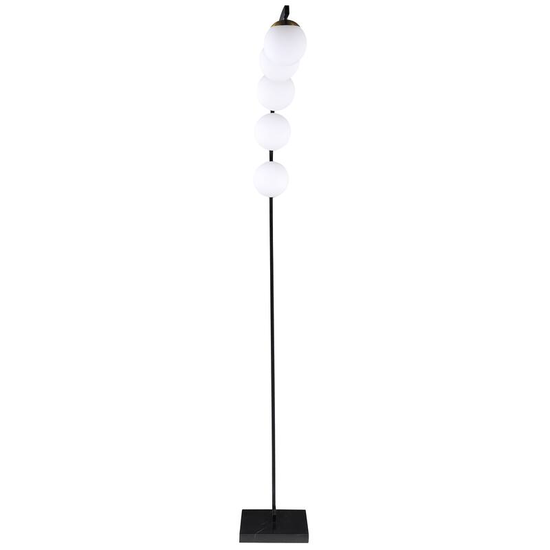 Cody 78-Inch Spherical 5-Light Arc Metal Floor Lamp Black