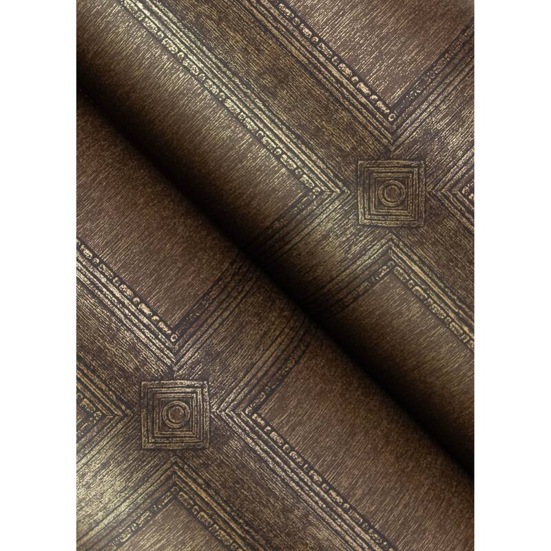 Chris Loves Julia x A-Street Prints Moorland Dark Brown Wood Panel Wallpaper