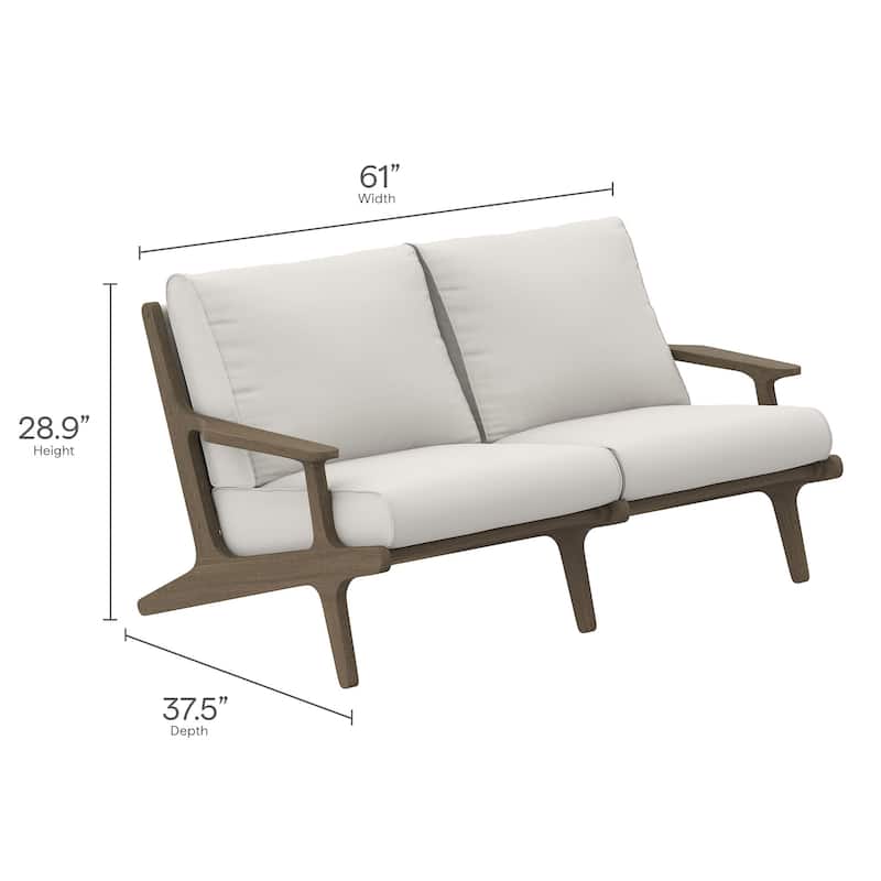 Saratoga 4-Piece Outdoor Patio Teak Wood Furniture Set