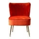 preview thumbnail 32 of 85, Haven Contemporary Velvet Upholstered Accent Chair Orange