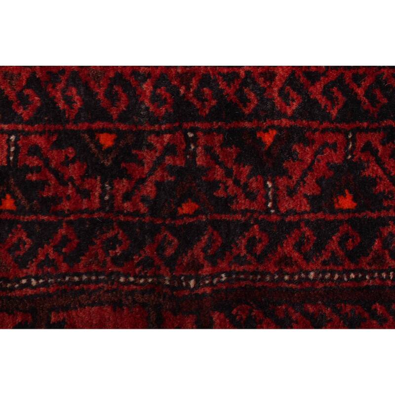 ECARPETGALLERY Hand-knotted Baluch Black Wool Rug - 2'10 x 5'10