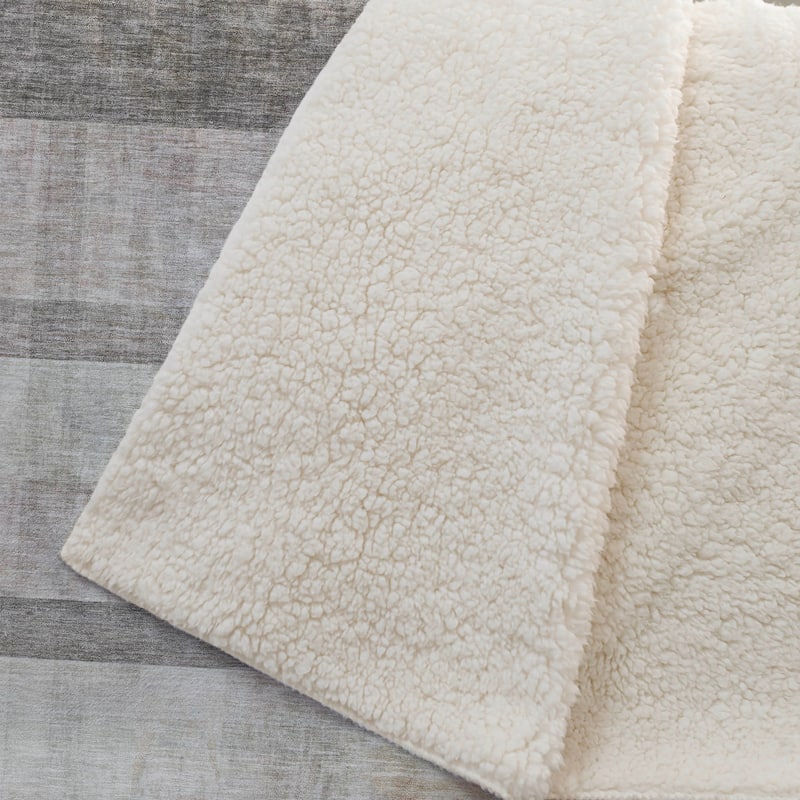 Premium Machine Washable Modern Ombre Sherpa Throw Blanket