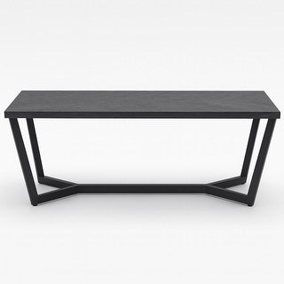 Strata Orion Coffee Table Wood Top Metal Base Modern Accent Table
