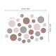 preview thumbnail 5 of 5, Large Polka Dots Boho Natural Wall Stickers Home Decals Nursery Decors - Brown