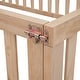 preview thumbnail 34 of 38, Full Size Wooden Floor Bed Frame with Safety Fence and Privacy Door - Stylish & Minimal Daybed