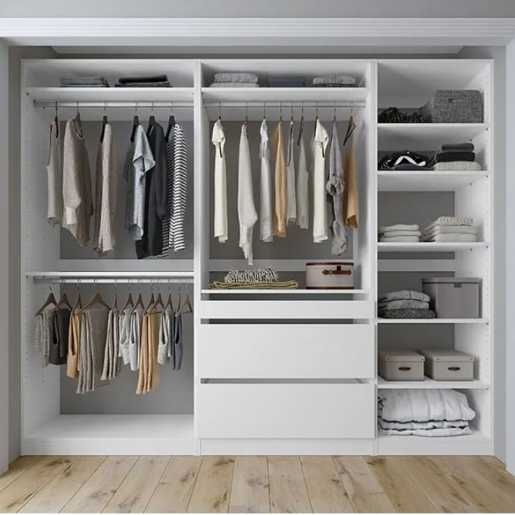 Way Basics Purse Organizer - Clutch Bag Wallet Storage Solution for Closet  Dresser Bedroom, 4 Sections, Black Wood Grain (Grey)